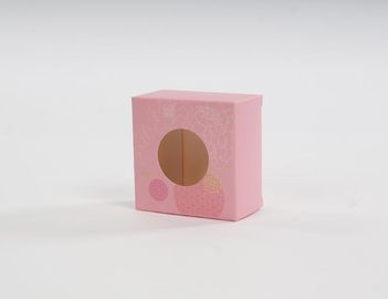 Empacotamento cosmético cor-de-rosa do presente dos suportes de exposição do contador do cartão do marfim