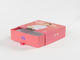 Caixas de papel cor-de-rosa da gaveta com camada impressa inteira da correia de seda única
